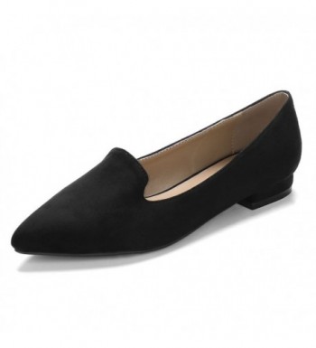 Allegra Womens Pointed Black Loafer