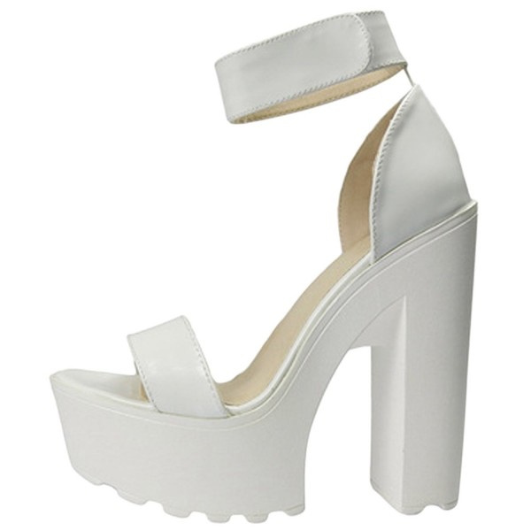 platform sandals white sole