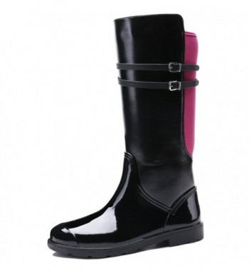 TONGPU Womens Zipper Calf Boots