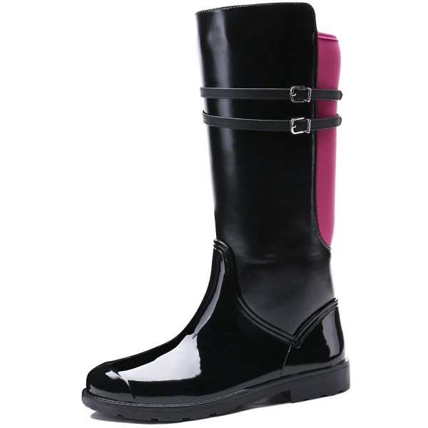 TONGPU Womens Zipper Calf Boots