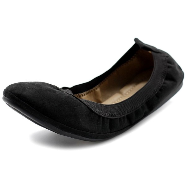 Ollio Womens Suede Comfort Ballet