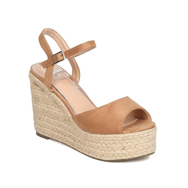 BETANI Women Suede Espadrille Platform