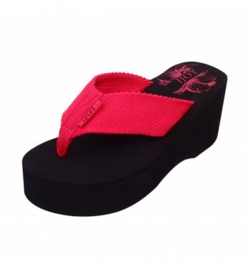 Womens Comfort Wedge Thong Flops