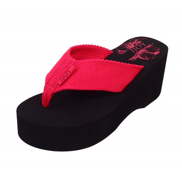 Womens Comfort Wedge Thong Flops