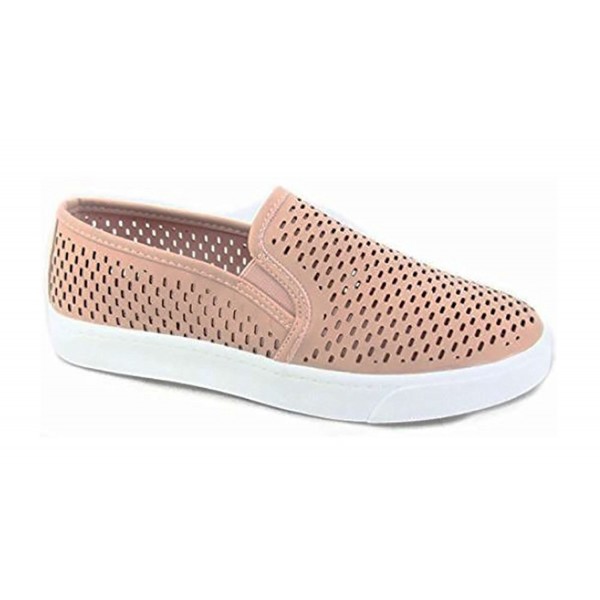 MVE Shoes Womens Perforated Slip-On Fashion Sneaker 