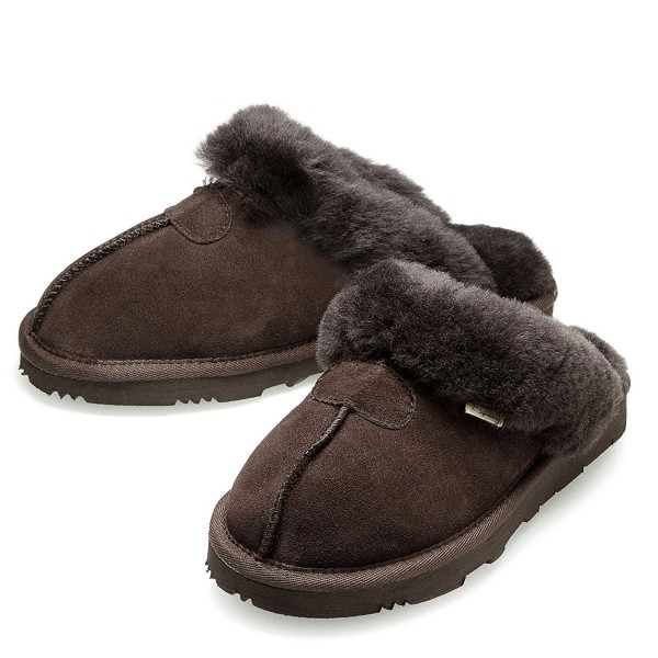 K Signature Womens Chocolate Sheepskin Slipper