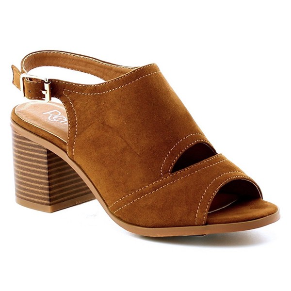 Womens Chunky Stacked Bootie Sandals