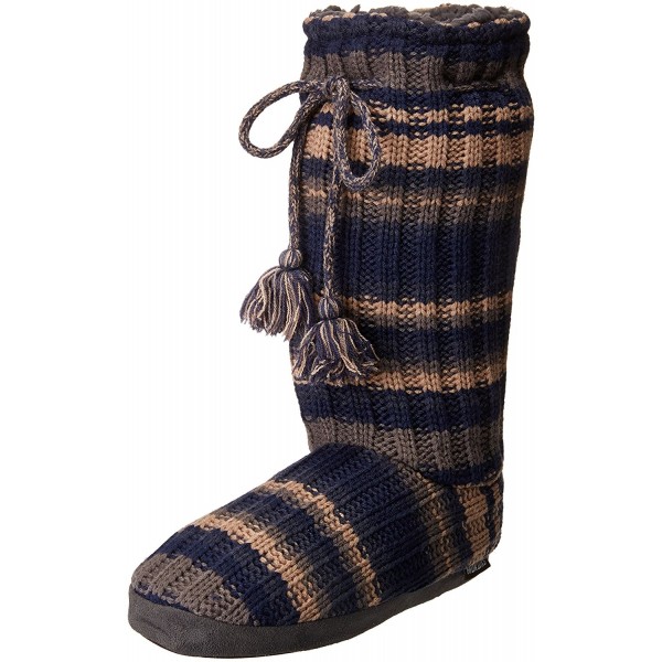 Women's Tall Fleece-Lined Slipper Boot - Navy - CP12NYFGTNH