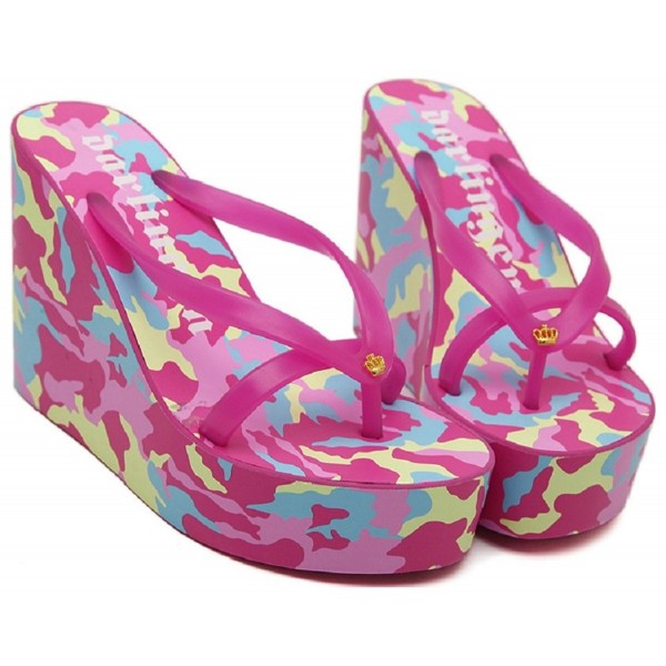 camouflage wedge sandals