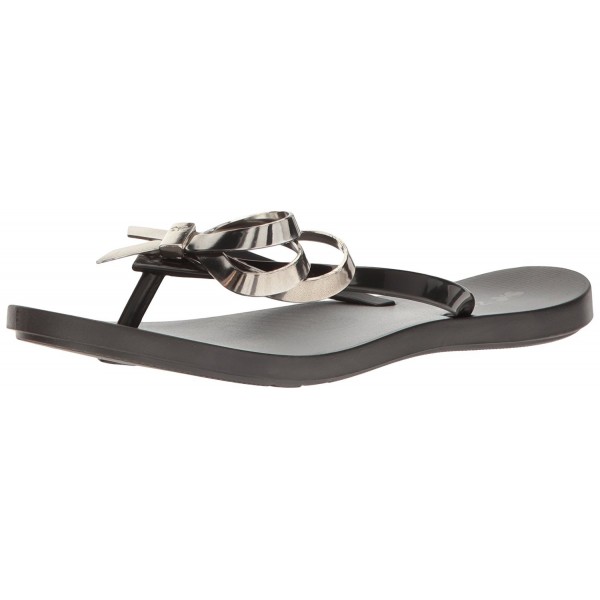 Women's Luxury Thong Flip Flop - Black - C612N1NK5N0