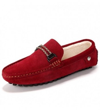 Meeshine Suede Slippers Moccasins Loafers