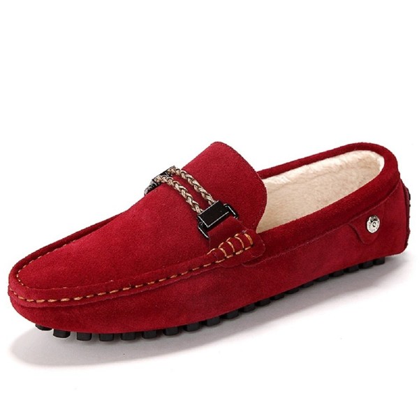 Meeshine Suede Slippers Moccasins Loafers