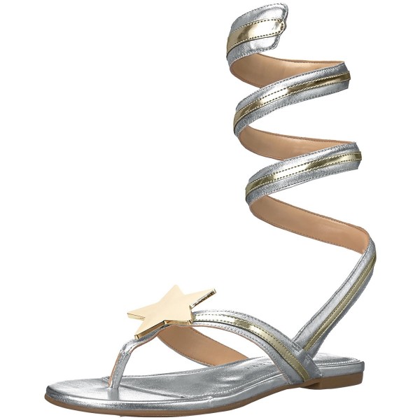 Women's The Hayley Flat Sandal - Silver - C112NA5B7CD