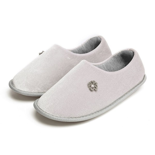 Women Comfort Memory Foam Indoor Slippers Cotton Non-Slip Sole House ...