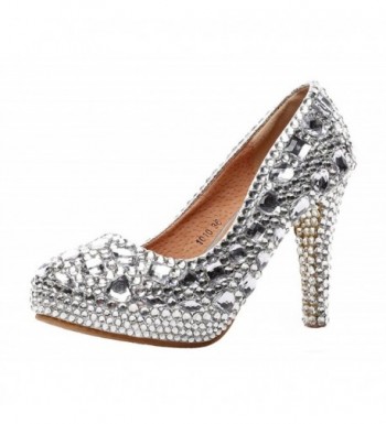 Jiandick Rhinestone Platform Stiletto Wedding