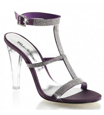 Fabulicious Womens Clearly Purple Sandals