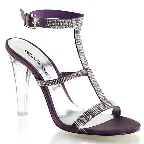 Fabulicious Womens Clearly Purple Sandals