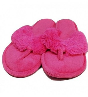 Dearfoams Womens Plush Thong Slipper