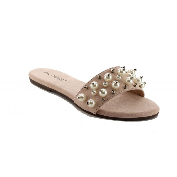 Jacobies Womens Slip Pearl Sandal