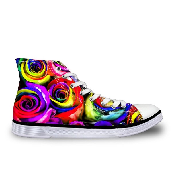Vintage Rose Casual Canvas Shoes Women S Comfort High Top