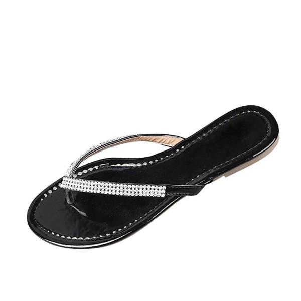 black flip flops with bling