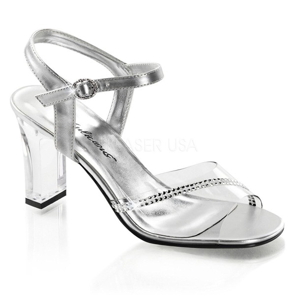 silver clear sandals