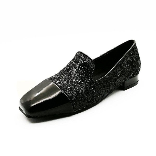 Minisusu Sparkle Comfort Square Toe Loafers