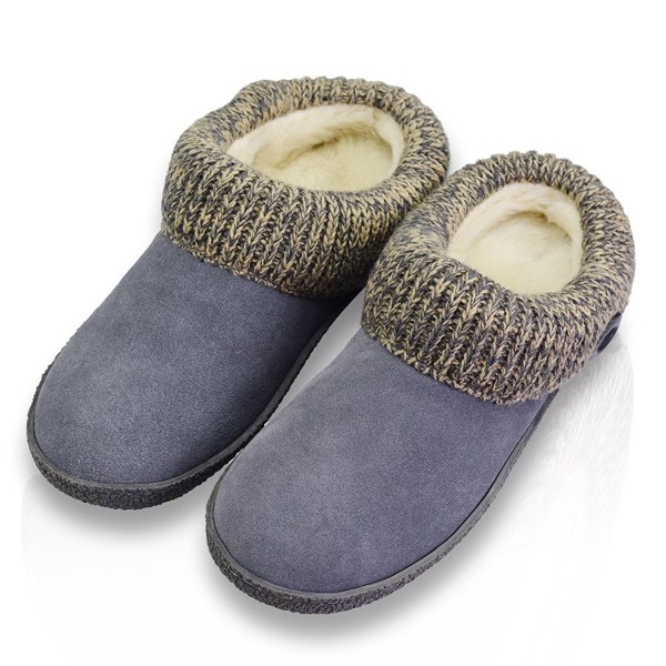 VLLY Womens Genuine Cowhide Slippers