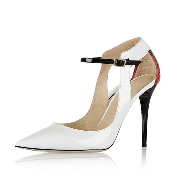 white stiletto pumps