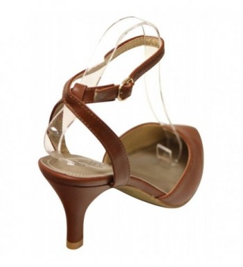 Telsa-03 women's pointy toe d'orsay high heel slingback ankle strap ...