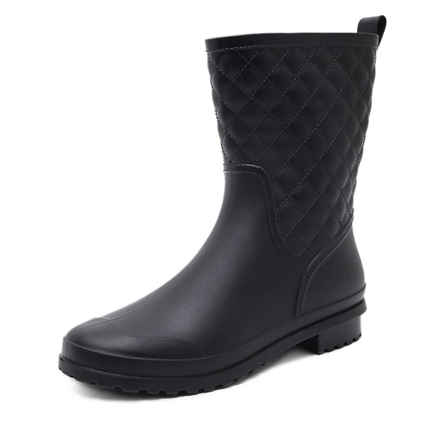 womens black mid calf rain boots
