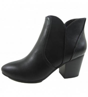 Soda Newbury Leatherette Stacked Booties