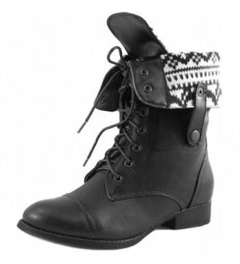 Elegant Footwear Fold Over Lace Up Stacked