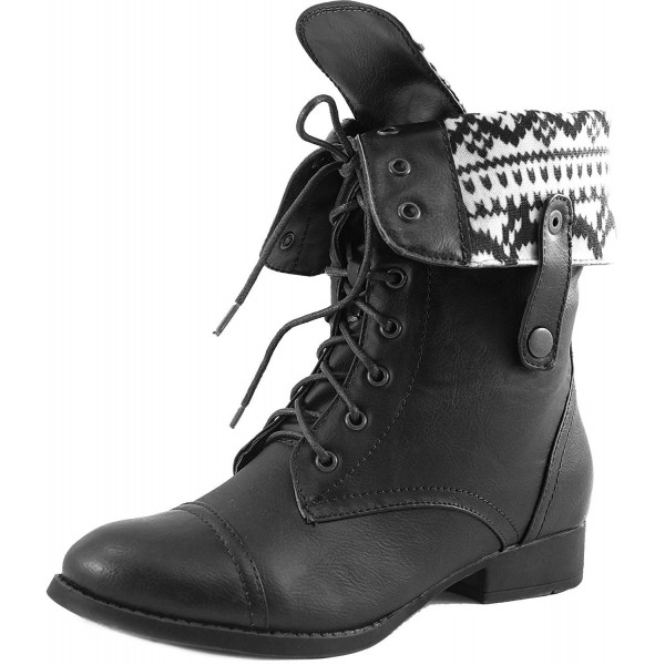 Elegant Footwear Fold Over Lace Up Stacked