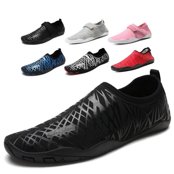 Men's Women's Barefoot Quick Dry Aqua Water Shoe - Black - CV183MWQIOZ