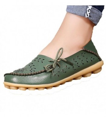 fisca Pebbled Leather Breathable Hole Green