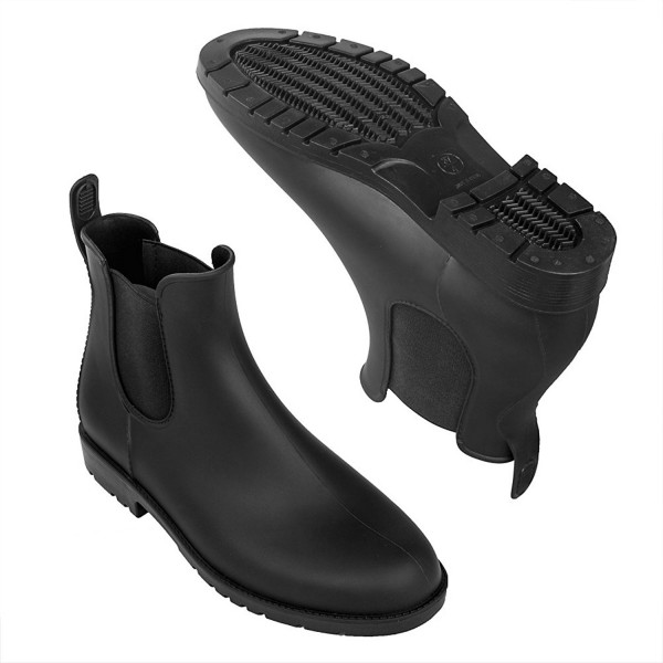 Womens Anti Slip Ankle Rain Boots Waterproof Slip On Rain Shoes Elastic ...