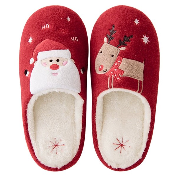 Animal Slippers Christmas Reindeer - Red - CK187CEKGYQ