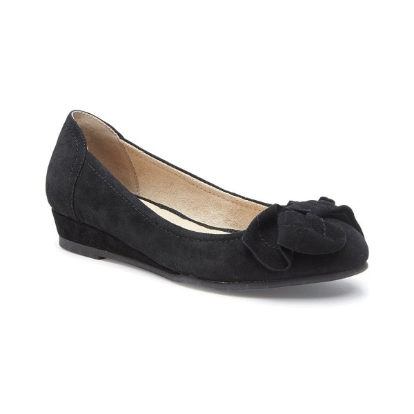 Women's Martina Flat - Black Kid Suede - CV1839HAXDY