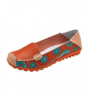 Maybest Printed Leather Moccasins Dancing