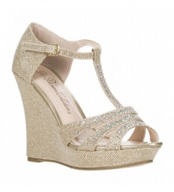 DeBlossom Blossom Rhinestone Platform Champagne