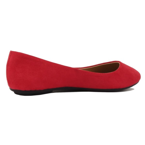 Womens Classic Comfortable Round Toe Slip On Ballet Everyday Flats - 01 ...