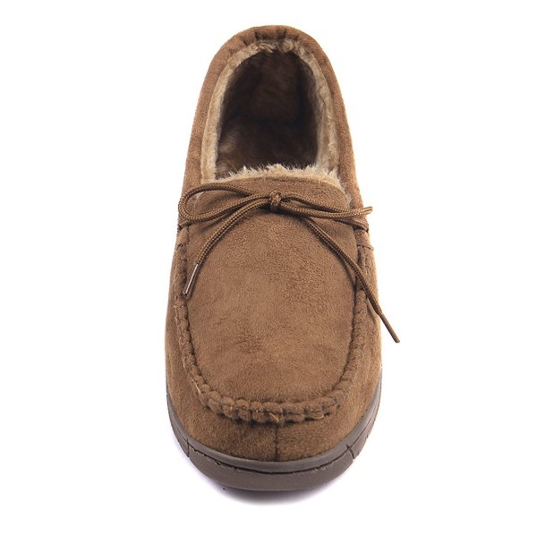 Mens & Womens Casual Warm Micro Suede Moccasin Slippers Indoor Outdoor ...