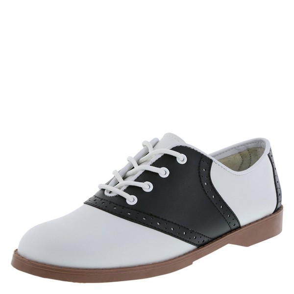 black and white saddle shoes