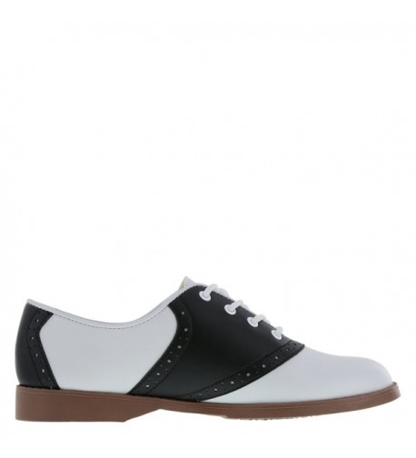 black & white saddle oxford shoes
