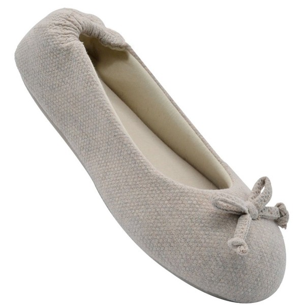 Women's Memory Foam Breathable Ballerina Slippers Anti-Skid House Shoes ...