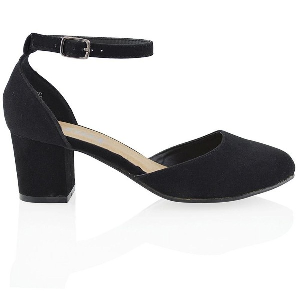 Essex Womens Black Suede Block