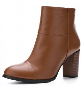 Allegra Womens Stacked Zipper Booties