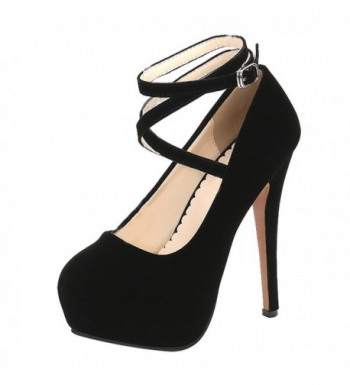 CAMSSOO Evening Platform Stiletto Velveteen