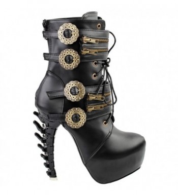 Design Zipper High Top Platform LF80651BK39